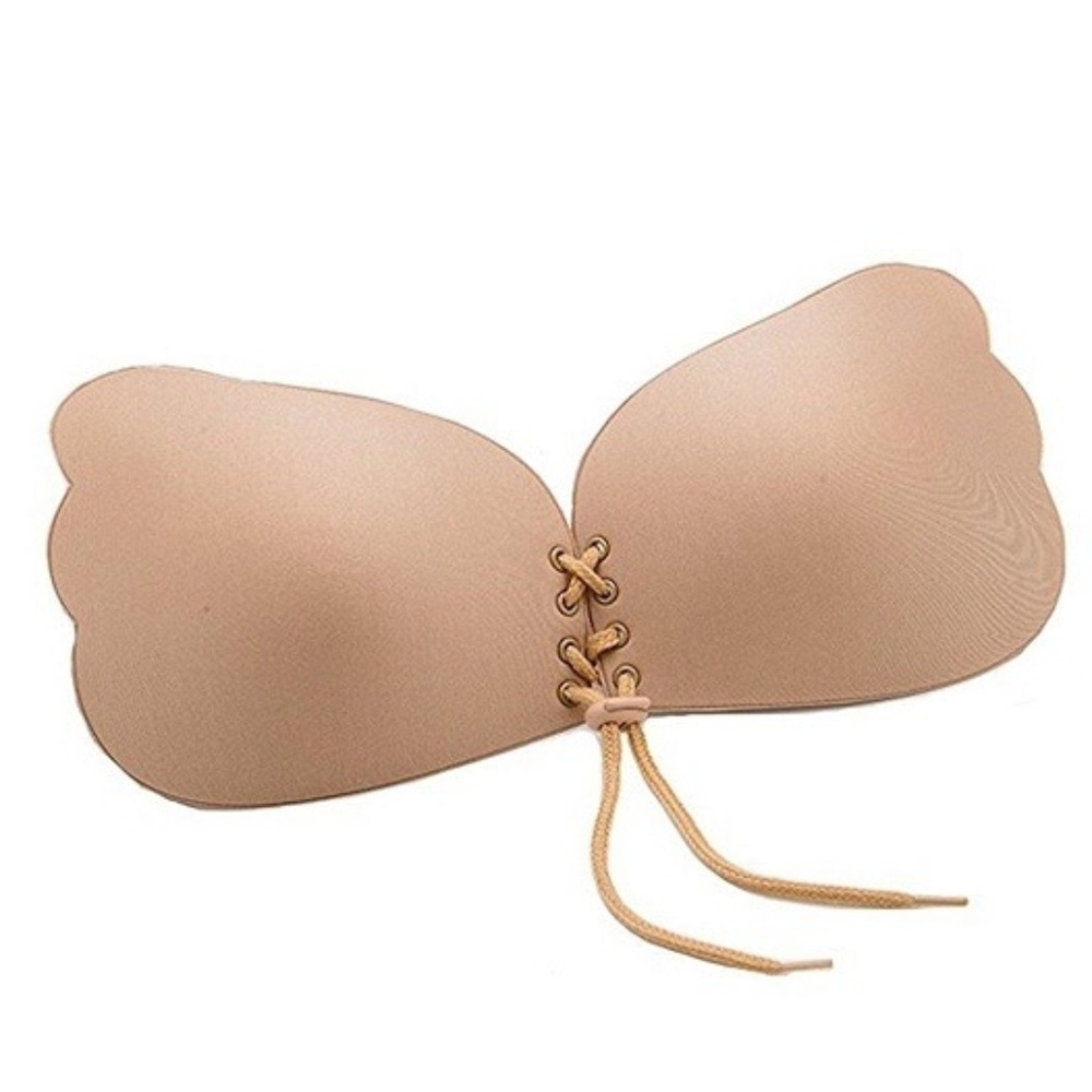 LA LA SILICONE BRA SELF-ADHESIVE STRAPLESS BRA ONE SIZE C CUP (NEW WITH TAGS)